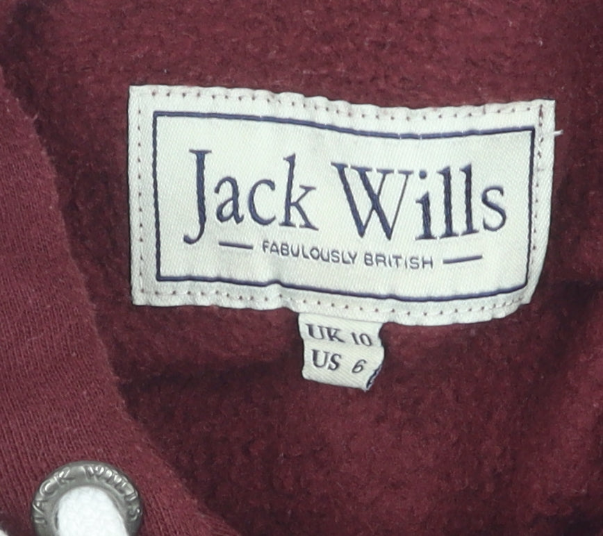 Jack Wills Women's Red Pullover Hoodie Size 10