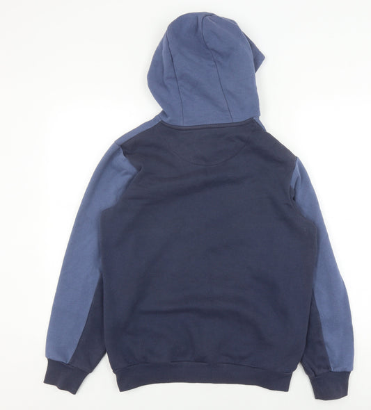 McKenzie Boys Blue Colourblock Pullover Hoodie 13-15 Years