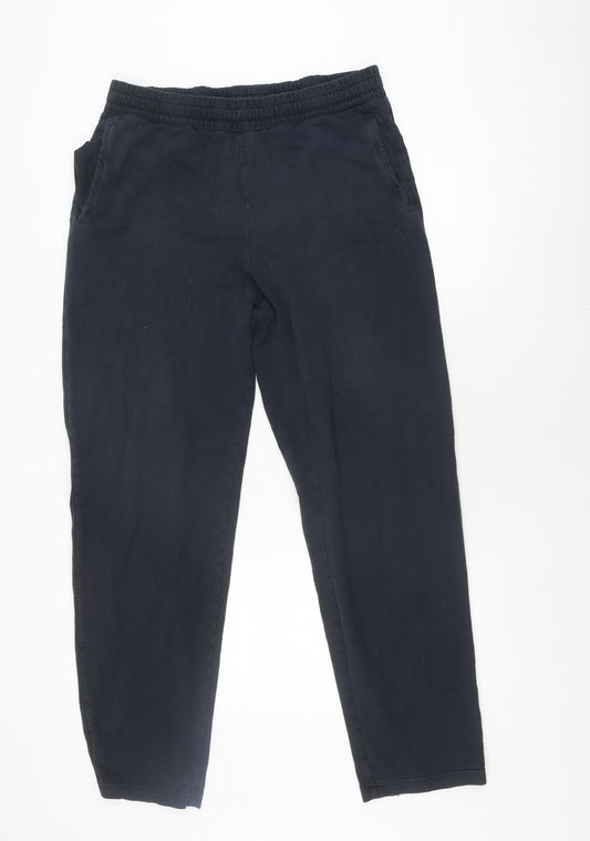Additional front view of Emporio Armani Men's Black Joggers, size S, Stylish Gym Wear