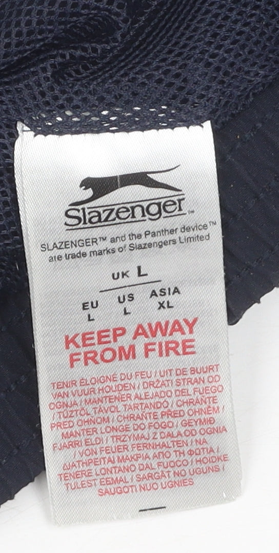 Slazenger Men's Blue Bomber Jacket L Collared