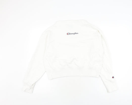 Champion Unisex White Sweatshirt L - Logo Pullover
