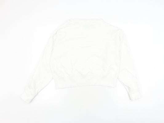 Champion Unisex White Sweatshirt L - Logo Pullover