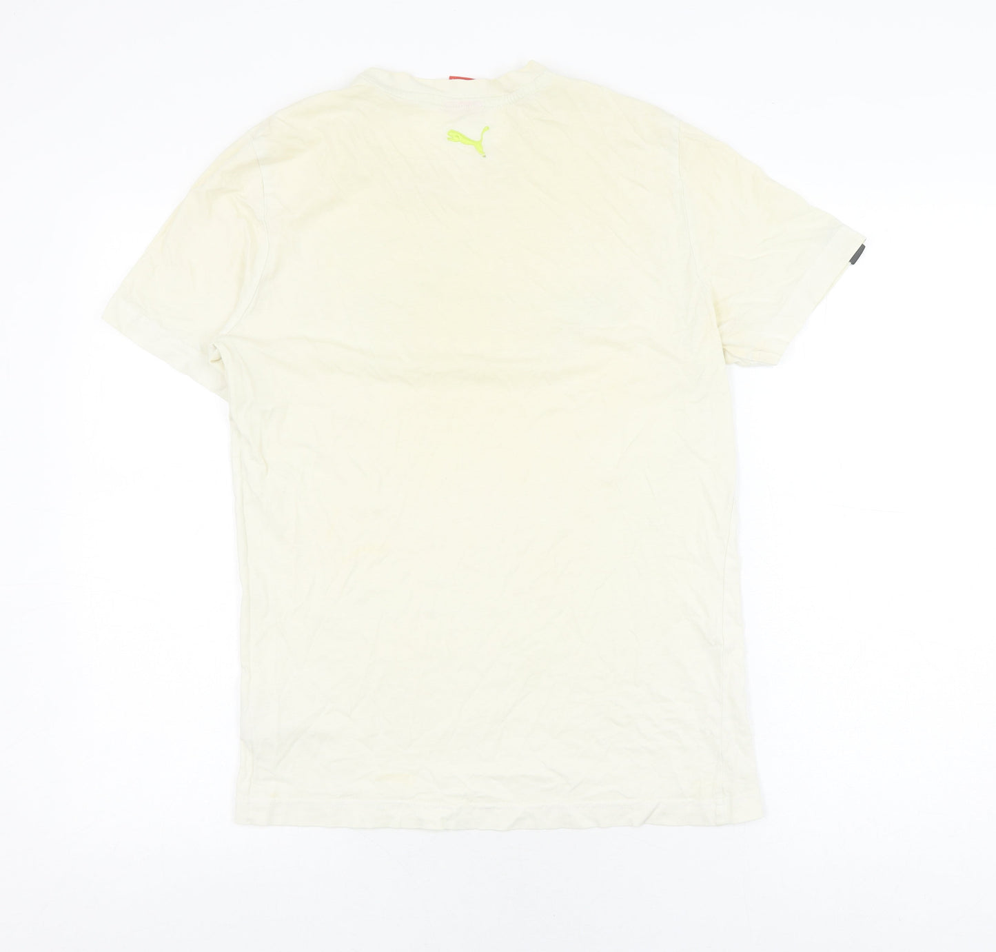 Puma Men's White Cotton Sports T-Shirt S