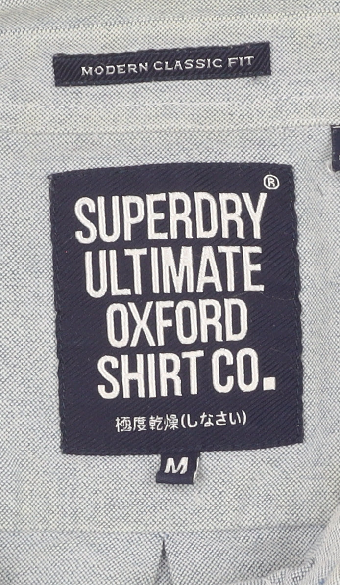 Superdry Men's Grey Classic Oxford Button-Up Shirt M