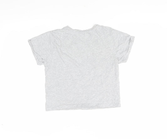 Friends Girls Grey Graphic T-Shirt S Regular Fit Casual