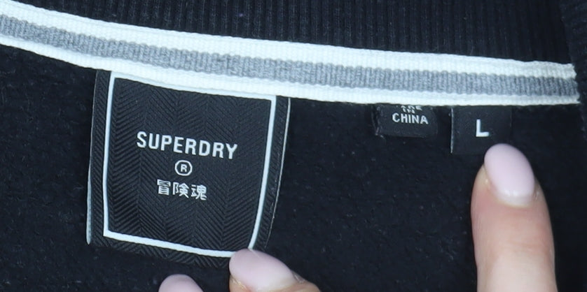 Superdry Men's Black Bomber Jacket Size L