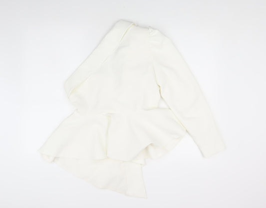 ASOS Women's White Long Sleeve Collared Blouse Size 12