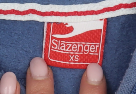 Slazenger Men's Blue Hoodie XS Pullover, Hooded, Logo