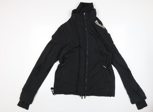 Superdry Women's Black Bomber Jacket L Outdoor Casual