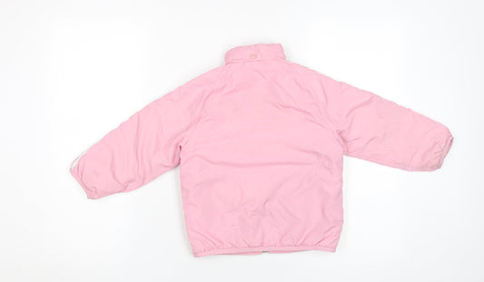 Adidas Girls Pink Puffer Jacket, 3-4 Years, Lightweight, Hooded