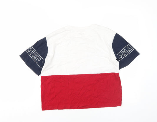 Hollister Unisex Colourblock T-Shirt S - Cotton Crew