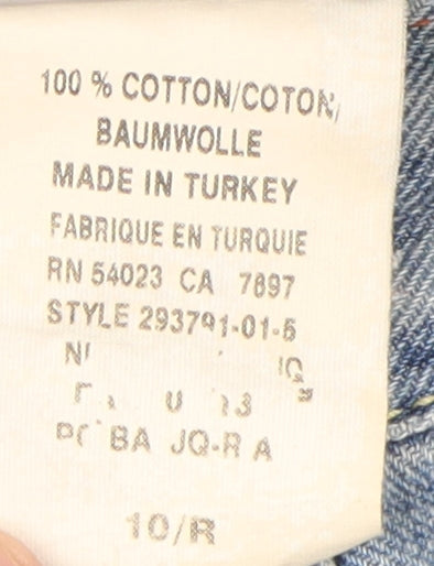 Gap Women's Blue Bootcut Jeans Size 10 Distressed