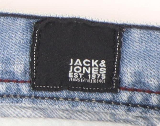 Jack & Jones Men's Blue Straight Jeans Size L