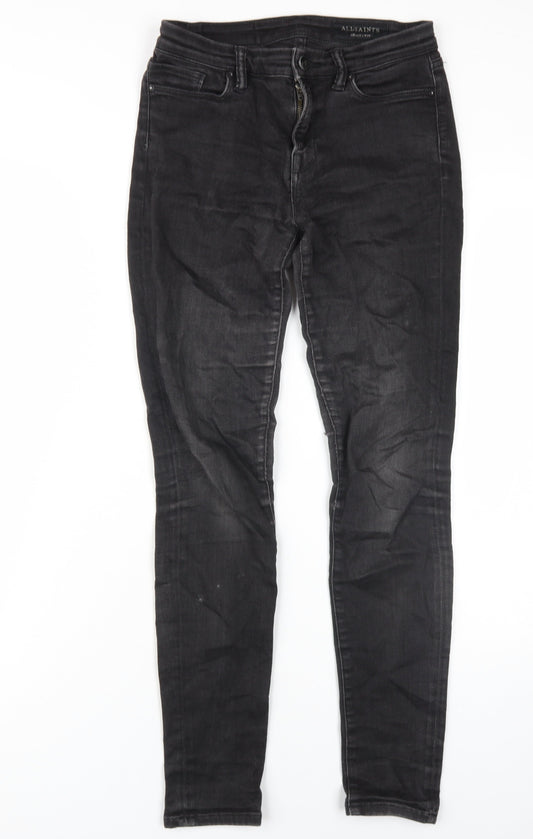 AllSaints Women's Black Skinny Jeans, Size 10, Slim Fit