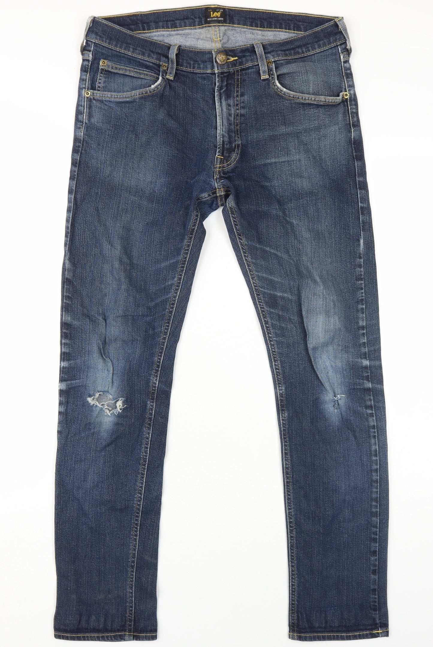 Lee Men's Blue Skinny Jeans Size 34