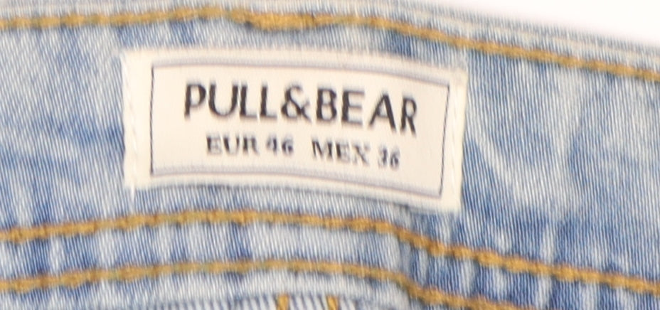 Pull&Bear Men's Blue Straight Denim Jeans Size 18