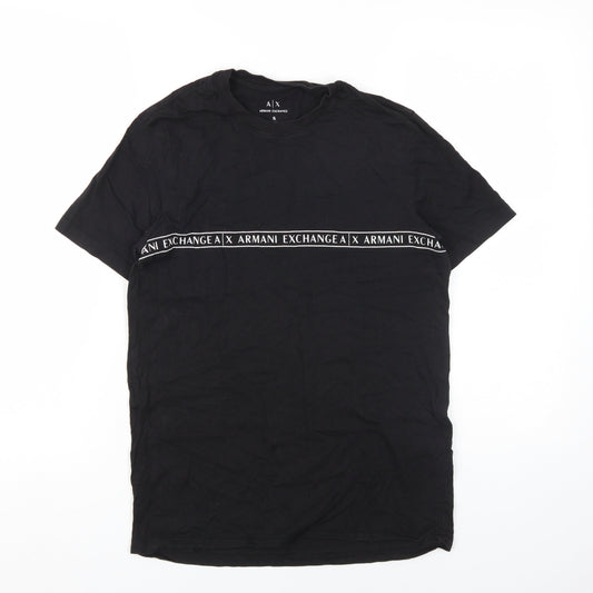 Armani Exchange Men's Black Slim Fit T-Shirt, Size S
