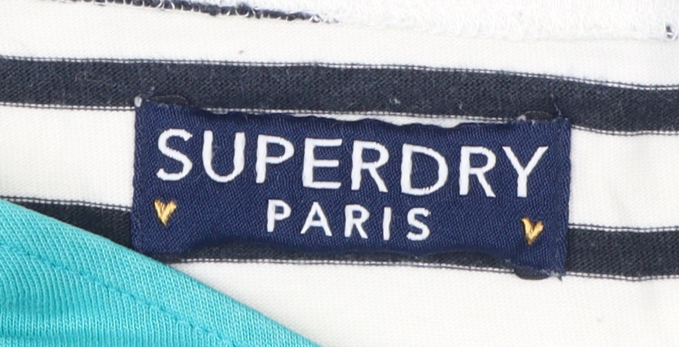 Superdry Women's Multicoloured Stripe T-Shirt Size 12