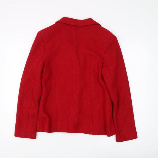 Alexara Women's Red Suit Jacket Size 12 Classic Style