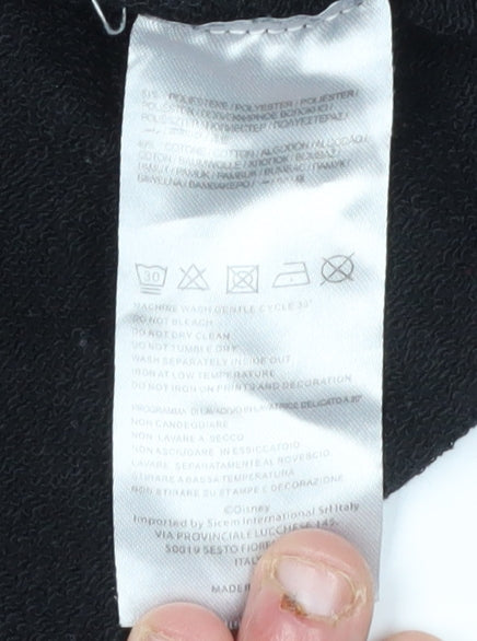 Disney Women’s Black Embroidered Pullover Sweatshirt, S