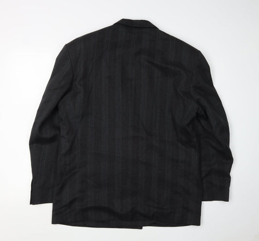 St Michael Men's Grey Double-Breasted Blazer 42S