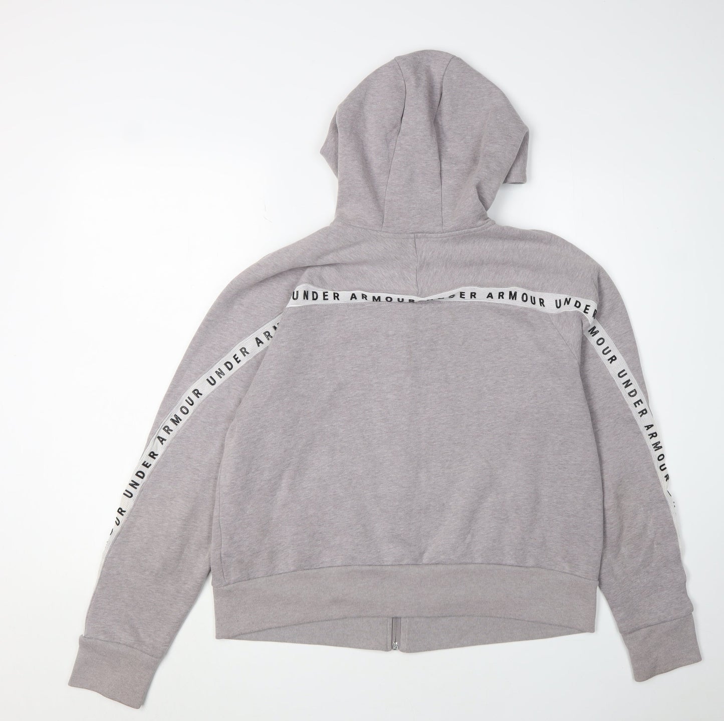 Under Armour Men's Grey Full Zip Hoodie, L, Logo Accent