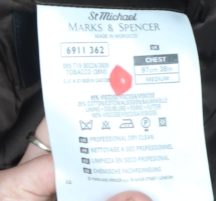 Marks and Spencer Men's Brown Blazer 38R Classic Style