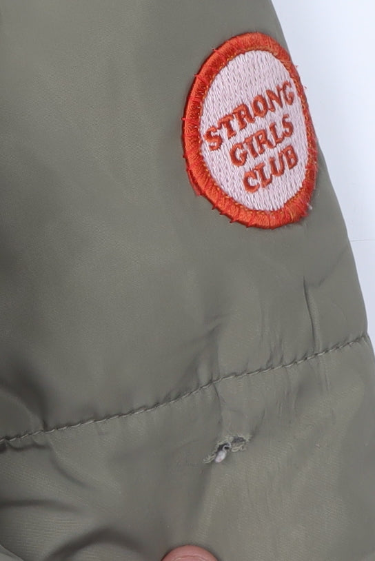 Additional view of Zara girls’ green puffer jacket -, size 9, years - autumn winter style