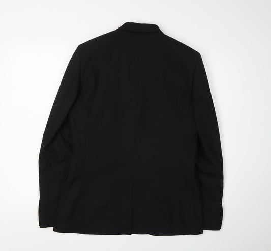 Moss London Men's Black Slim Tuxedo Jacket 38L
