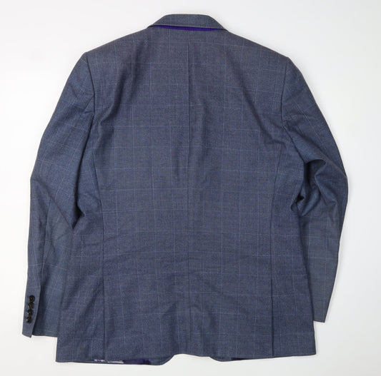 Ted Baker Men's Blue Check Blazer 42 Regular Fit