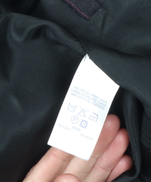 Brand and care label for French Connection Men's Black Striped Blazer, size 42