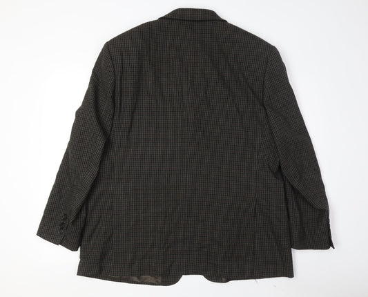 Marks and Spencer Men's Brown Check Blazer 44R