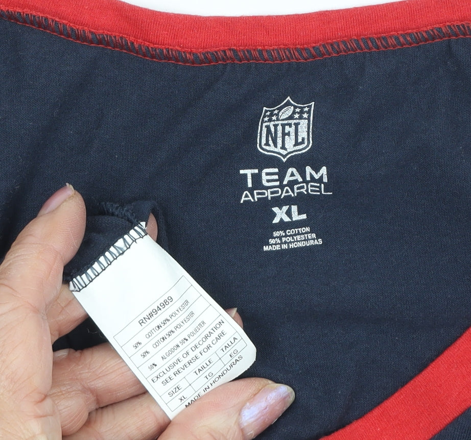 NFL Team Apparel Women Blue XL Jersey T-Shirt