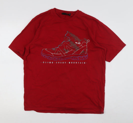 Peter Storm Men's Red Graphic T-Shirt, Medium, Cotton