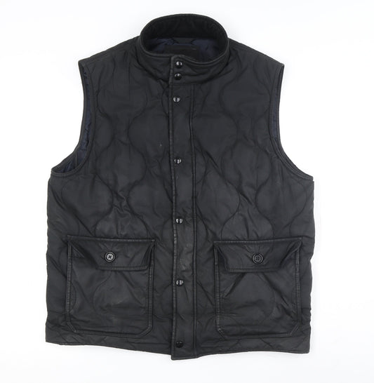 Banana Republic Men's Black Quilted Waistcoat L