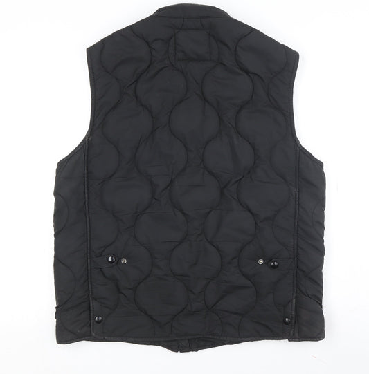 Banana Republic Men's Black Quilted Waistcoat L
