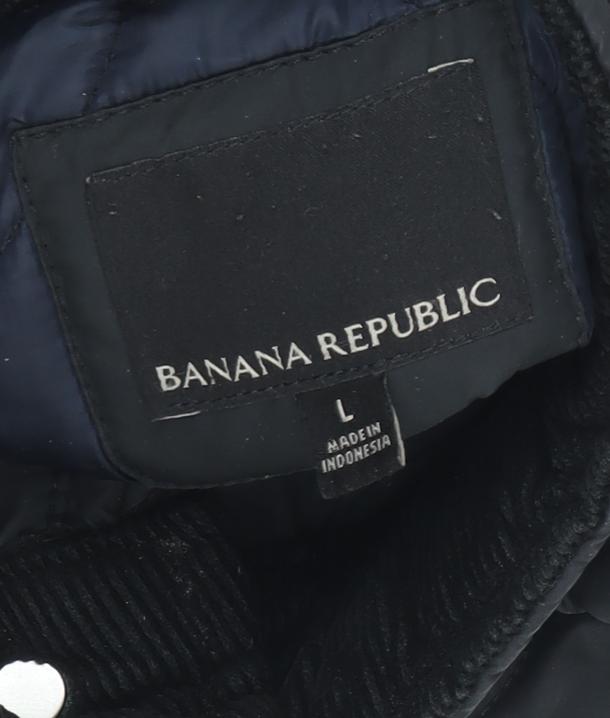 Banana Republic Men's Black Quilted Waistcoat L