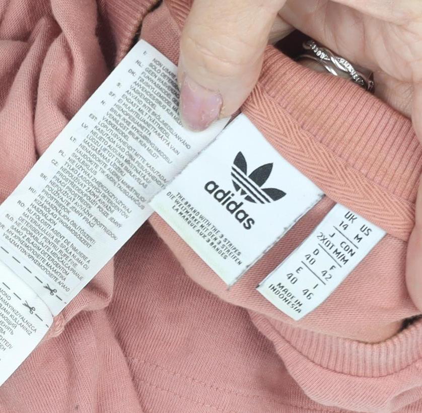 Adidas Women's Pink Relaxed Sports T-Shirt Size 14