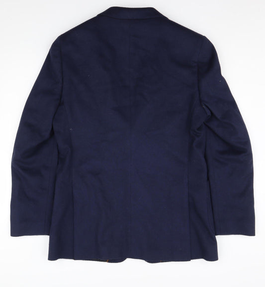 Marks and Spencer Men's Blue Wool Blazer Size 40L