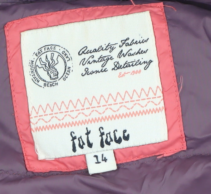 Fat Face Women's Pink Puffer Jacket Size 14