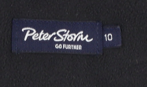 Peter Storm Women's Black Fleece Jacket, Size 10, Casual Outdoor