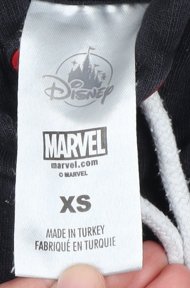 Disney Marvel Black XS Unisex Pullover Hoodie