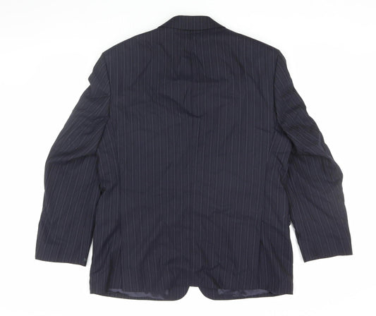 The Label Men's Black Striped Blazer, Size 42S, Formal