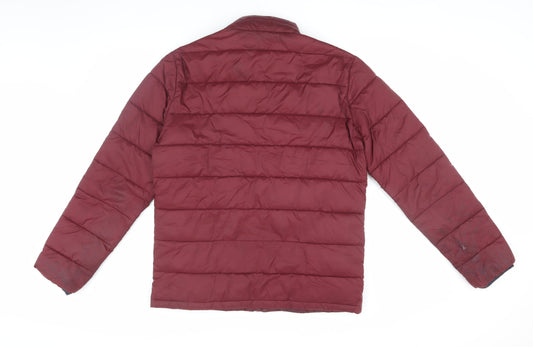 Jack Wills Men's Red Puffer Jacket S