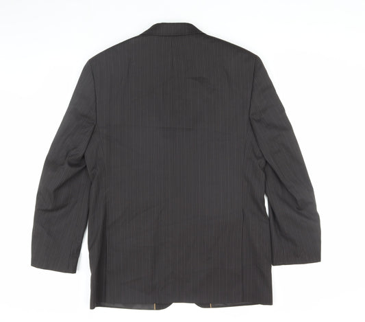 Next Men's Black Striped Suit Jacket 40S