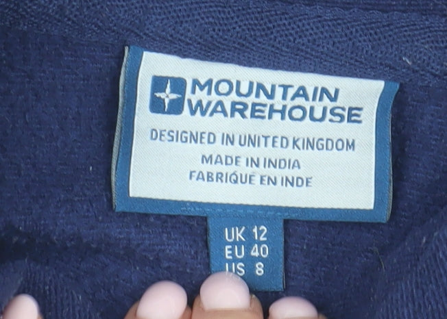 Mountain Warehouse Women Blue Cowl Neck Fleece Size 12