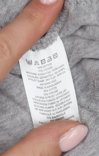 Brand and care label for French Connection boys’ grey colourblock t-shirt 11-12 years