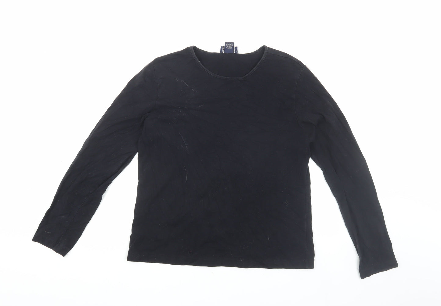 Lands' End Women's Black Long Sleeve T-Shirt Size S