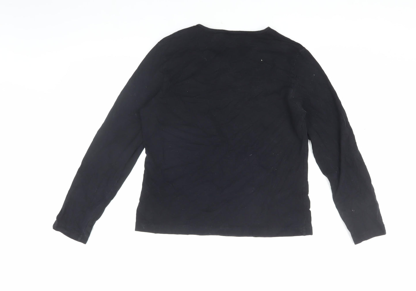 Lands' End Women's Black Long Sleeve T-Shirt Size S