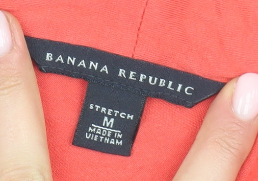 Banana Republic Women's Red V-Neck T-Shirt M